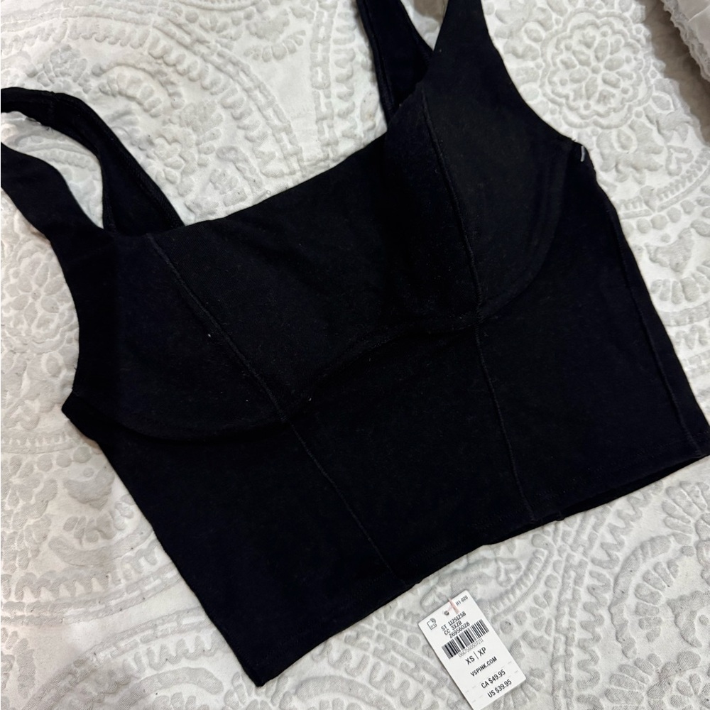 PINK Victoria's Secret Black Crop Top